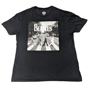 THE BEATLES ABBEY ROAD Men Large Cotton Apple Corp T-Shirt EUC
